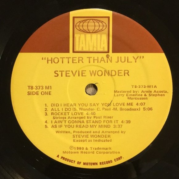 Stevie Wonder - “Hotter Than July” Vinyl LP - Picture 4 of 5